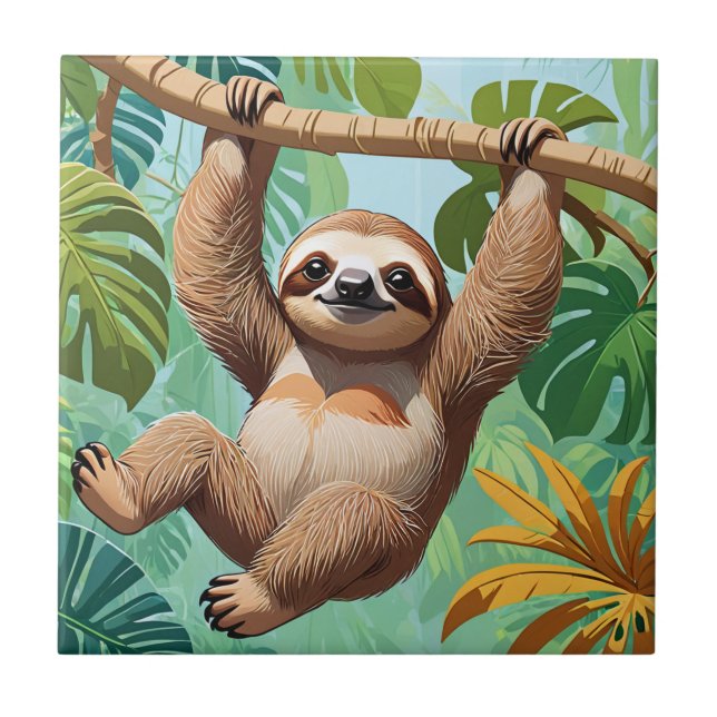 Sloth on a Tree  Tile (Front)