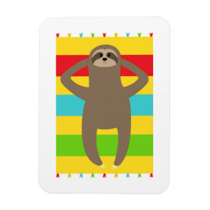 Sloth On The Beach Magnet