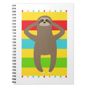Sloth On The Beach Notebook