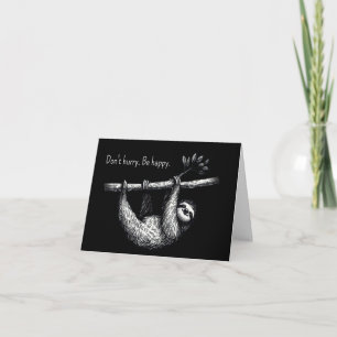 Sloth On Tree Branch Note Card