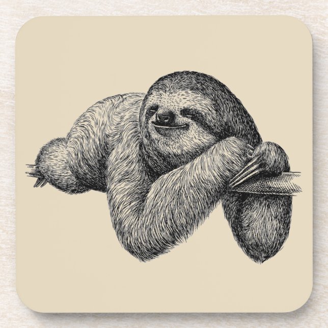 Sloth on tree coaster (Front)