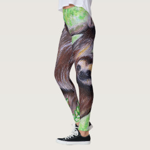 Sloth Painting Leggings