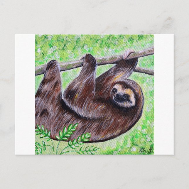 Sloth Painting Postcard (Front)