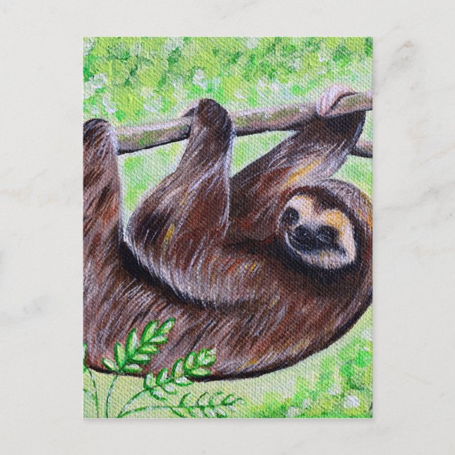 Sloth Painting Postcard (Front)