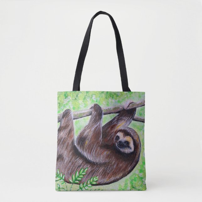 Sloth Painting Tote Bag (Front)