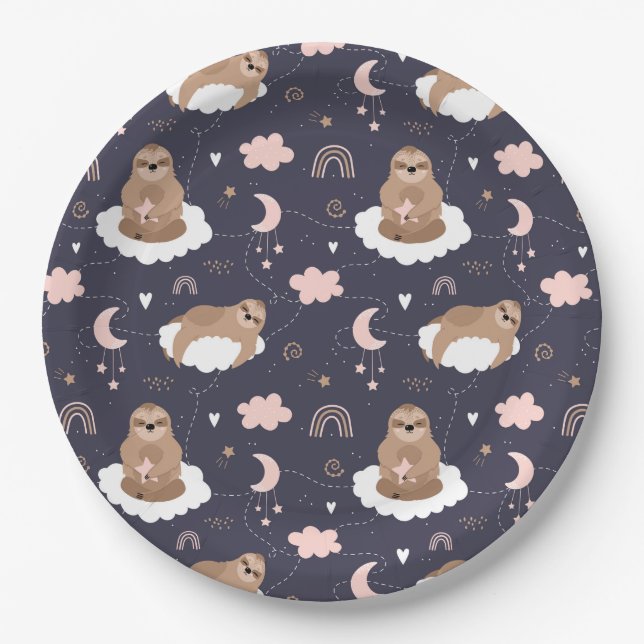 Sloth Paper Plate (Front)