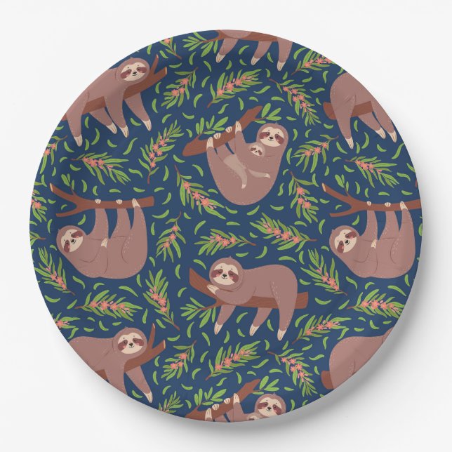 Sloth Paper Plate (Front)