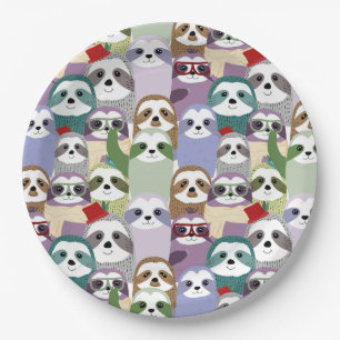 Sloth Paper Plate