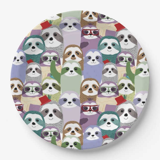 Sloth Paper Plate (Front)