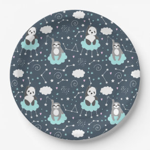 Sloth Paper Plate