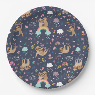 Sloth Paper Plate