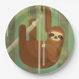 Sloth Paper Plate