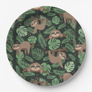 Sloth Paper Plate