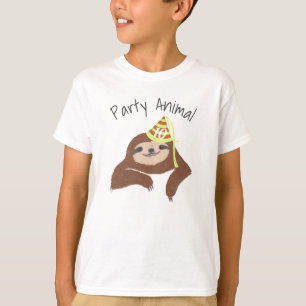 Sloth Party Animal Birthday Custom T-Shirt