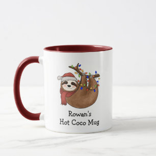 Sloth Personalised Hot Coco   Mug