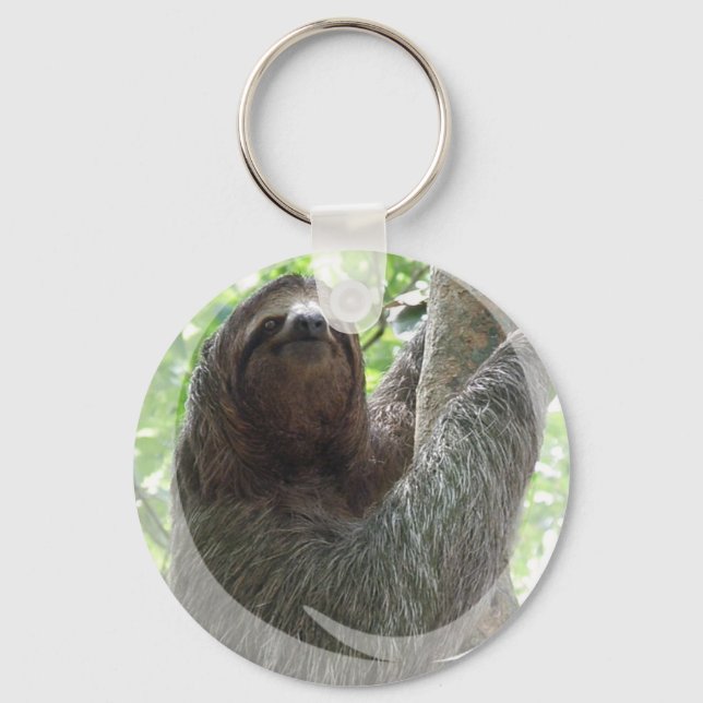 Sloth Photo Design Keychain (Front)