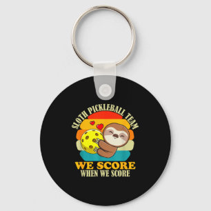 Sloth pickleball team sports love funny motivation key ring