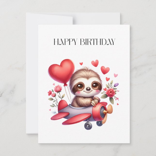 Sloth Pilot Birthday (Front)