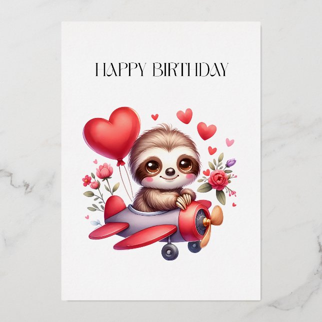 Sloth Pilot Birthday (Front)