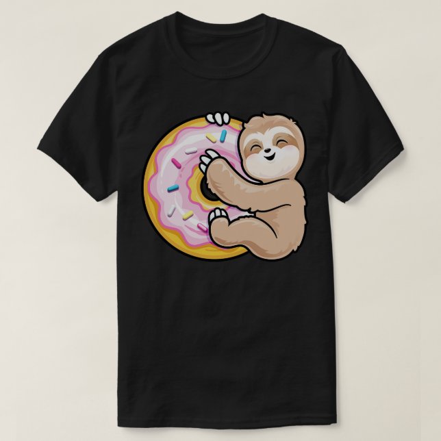 Sloth Pink Doughnut T-Shirt (Design Front)