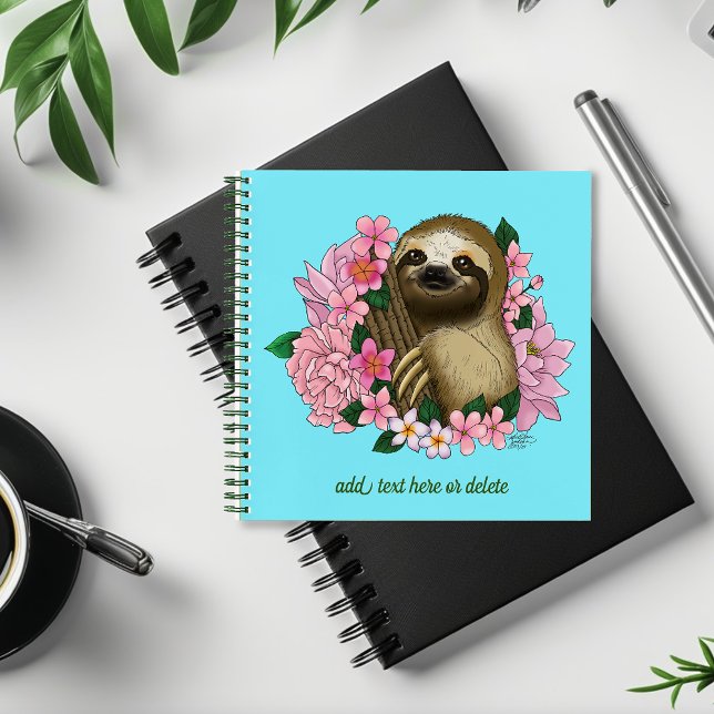 Sloth Pink Flowers Notebook (Creator Uploaded)