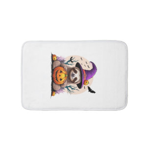 Sloth Pink Hat Halloween Bath Mat