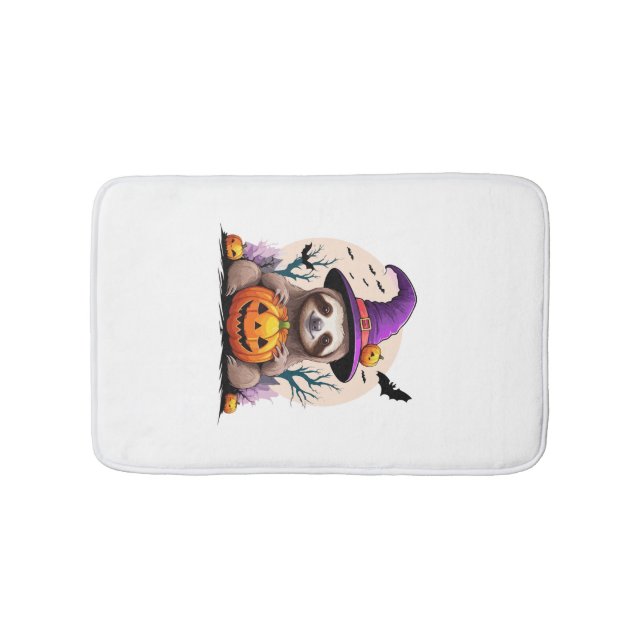 Sloth Pink Hat Halloween Bath Mat (Front)