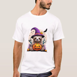 Sloth Pink Hat Halloween T-Shirt