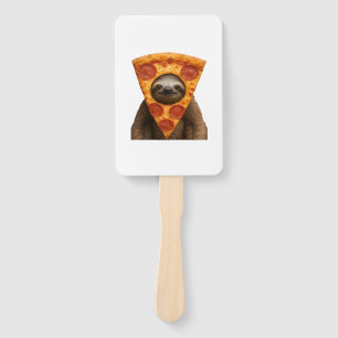Sloth pizza funny weird prank meme cute happy chri hand fan