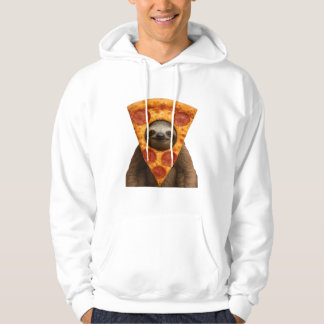 Sloth pizza funny weird prank meme cute happy chri hoodie