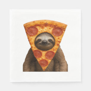 Sloth pizza funny weird prank meme cute happy chri napkin