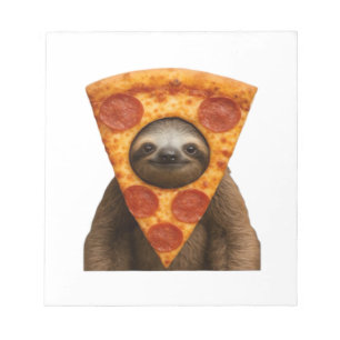 Sloth pizza funny weird prank meme cute happy chri notepad