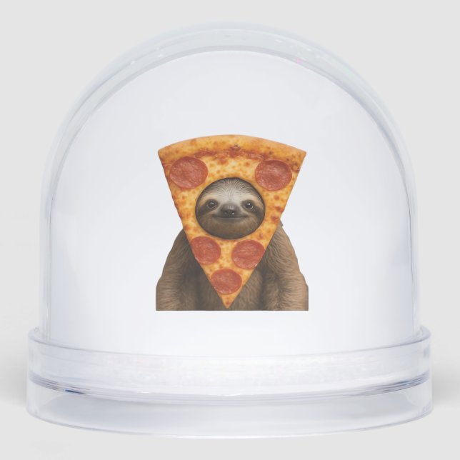 Sloth pizza funny weird prank meme cute happy chri snowglobe (Front)