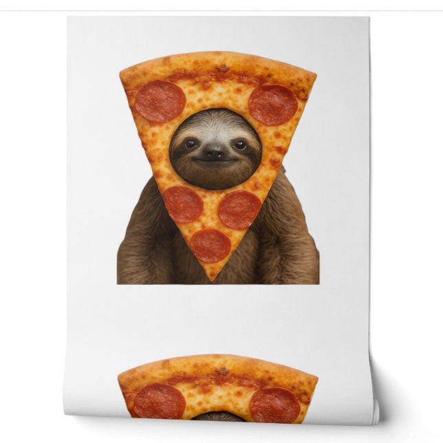 Sloth pizza funny weird prank meme cute happy chri wallpaper (Unrolling)