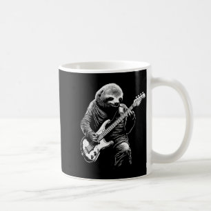 Sloth Playing B Guitar Funny B Player Bist Sloth  Coffee Mug