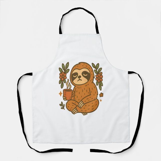 Sloth Playing Guitar Apron (Front)