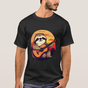 Sloth Playing Guitar At Serene Melody T-Shirt