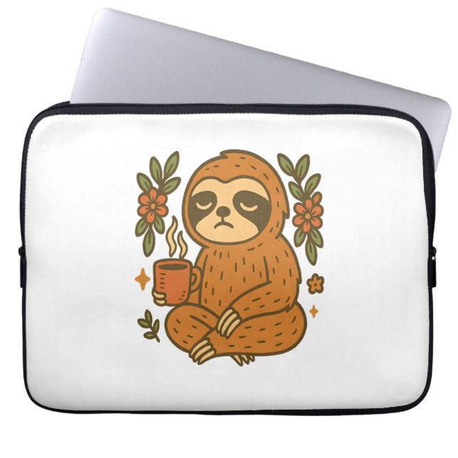 Sloth Playing Guitar Laptop Sleeve (Front)