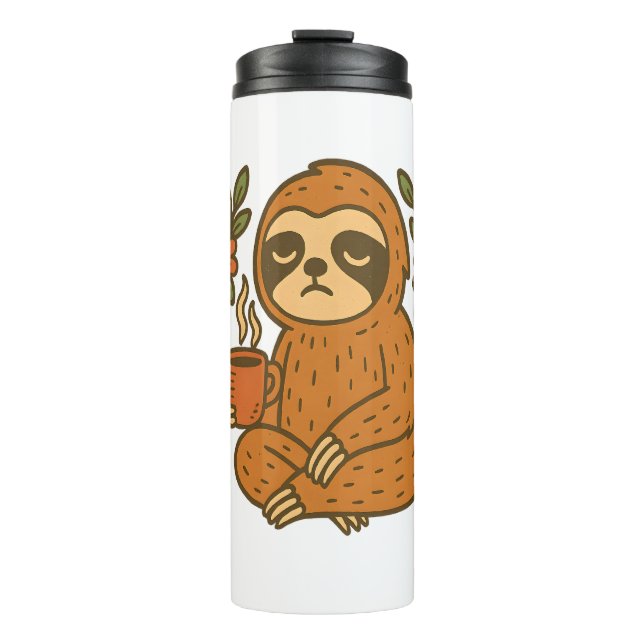 Sloth Playing Guitar Thermal Tumbler (Front)