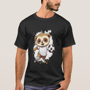 Sloth Playing Soccer Cute Comic 1 T-Shirt