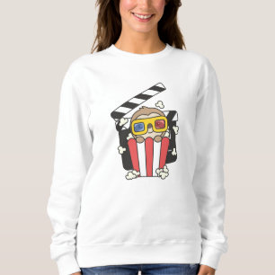 Sloth Popcorn Time Funny Animals Eating Movies Sweatshirt