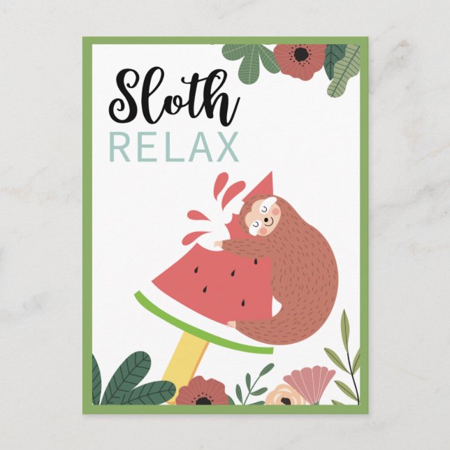 Sloth Postcard (Front)
