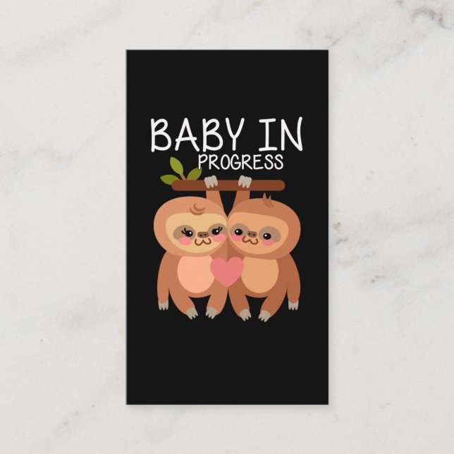 Sloth Pregnancy Announcement Couple Humour (Front)