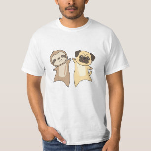 Sloth Pug Dog Animal Lovers Sloth Dogs T-Shirt