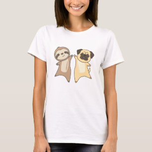 Sloth Pug Dog Animal Lovers Sloth Dogs T-Shirt
