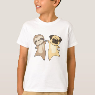 Sloth Pug Dog Animal Lovers Sloth Dogs T-Shirt