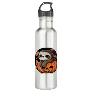 sloth pumpkin Halloween sticker Oversized T-Shirt 710 Ml Water Bottle