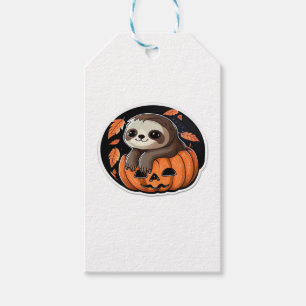sloth pumpkin Halloween sticker Oversized T-Shirt Gift Tags