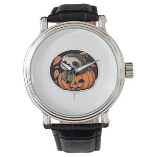 sloth pumpkin Halloween sticker Oversized T-Shirt Watch