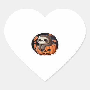 sloth pumpkin Halloween sticker style 2 Classic T-